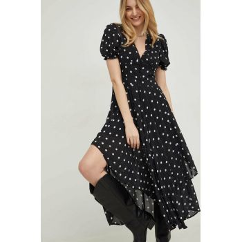 Answear Lab rochie culoarea negru, maxi, evazati