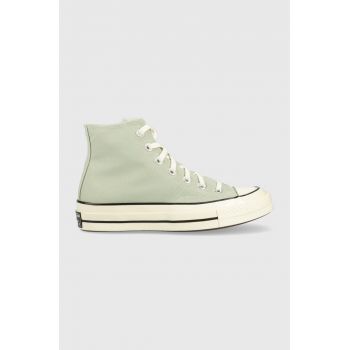 Converse teniși Chuck 70 HI culoarea gri, A02756C A02756C-GREEN de firma originali