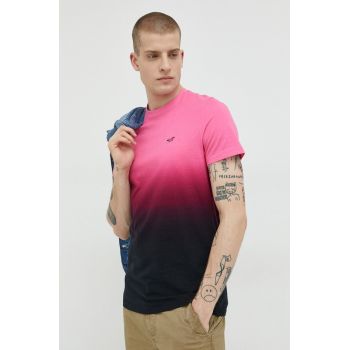 Hollister Co. tricou din bumbac culoarea roz, modelator