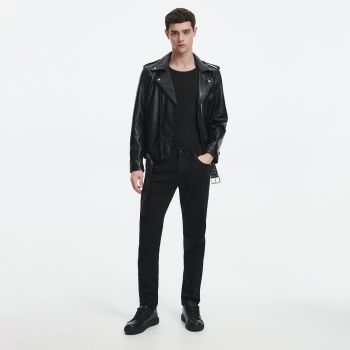 Reserved - Blugi slim cu efect prespălat - Negru Reserved - Blugi slim cu efect prespălat - Negru