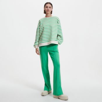 Reserved - Pantaloni cu dungă cusută - Verde