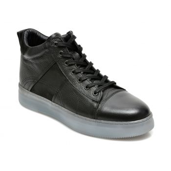 Ghete BRAVELLI negre, 12504, din piele naturala
