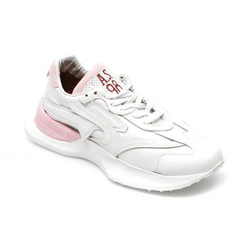 Pantofi sport A.S. 98 albi, A86101, din piele naturala