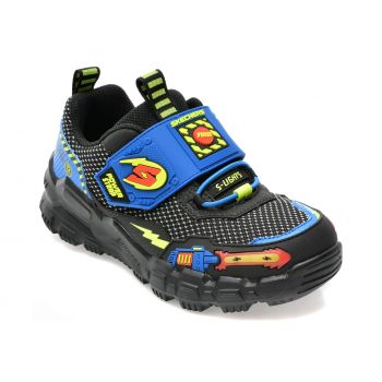 Pantofi sport SKECHERS albastri, ADVENTURE TRACK, din piele ecologica si material textil