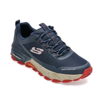 Pantofi sport SKECHERS bleumarin, MAX PROTECT, din material textil si piele ecologica