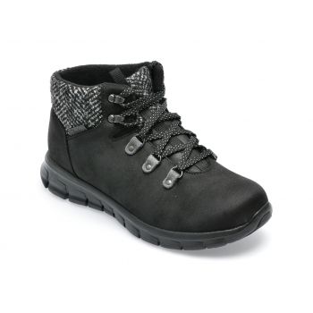 Ghete SKECHERS negre, SYNERGY, din material textil