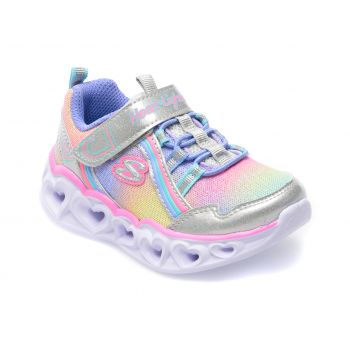 Pantofi sport SKECHERS multicolor, HEART LIGHTS, din piele ecologica