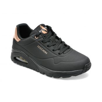 Pantofi sport SKECHERS negri, UNO, din piele ecologica