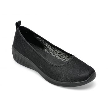 Balerini SKECHERS negri, ARYA, din material textil