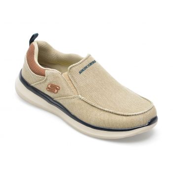 Mocasini SKECHERS gri, DELSON 2.0, din material textil