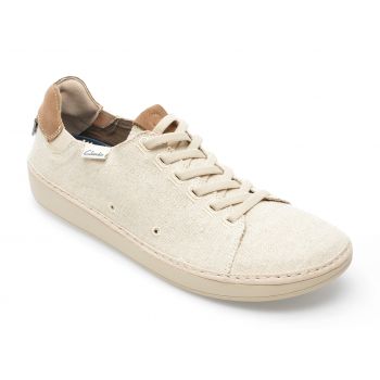 Pantofi CLARKS bej, HIGLEY LACE 0912, din material textil