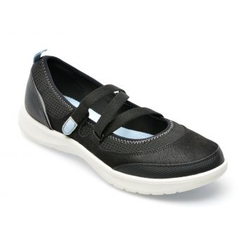 Pantofi CLARKS negri, ADELLA SAIL 0912, din material textil