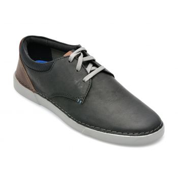 Pantofi CLARKS negri, GERELD LACE 0912, din piele naturala