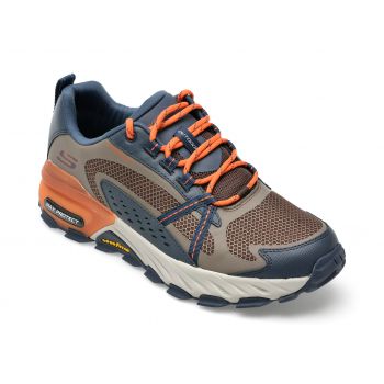 Pantofi sport SKECHERS bleumarin, MAX PROTECT, din material textil si piele ecologica