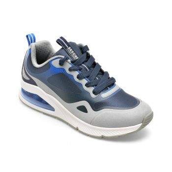 Pantofi sport SKECHERS bleumarin, UNO 2, din material textil si piele ecologica