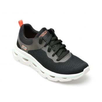 Pantofi sport SKECHERS negri, ARC WAVES, din material textil