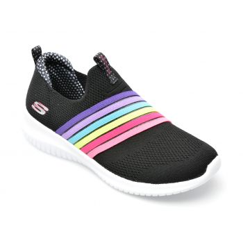 Pantofi sport SKECHERS negri, ULTRA FLEX, din material textil