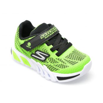 Pantofi sport SKECHERS verzi, FLEX-GLOW ELITE, din piele ecologica