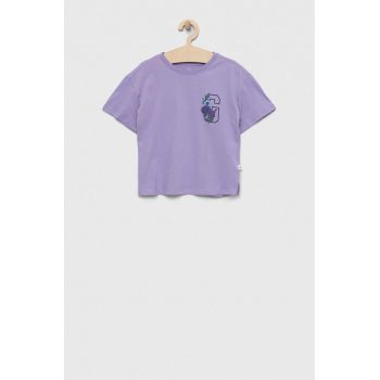 GAP tricou de bumbac pentru copii culoarea violet