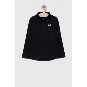 Under Armour bluza copii culoarea negru, neted de firma originala