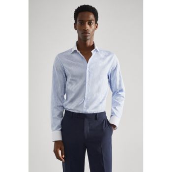 Camasa slim fit cu model in dungi Sarria