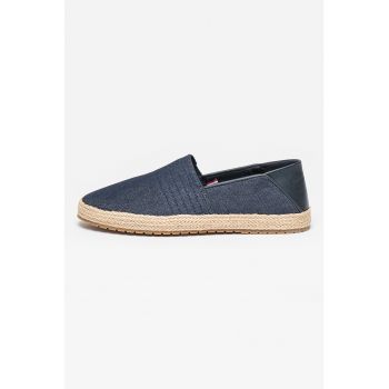 Espadrile uni de denim