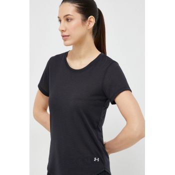 Under Armour tricou de alergare Streaker culoarea negru