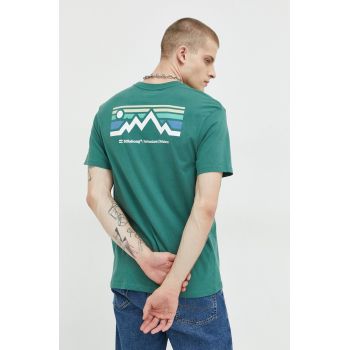 Billabong tricou din bumbac culoarea verde, cu imprimeu ieftin