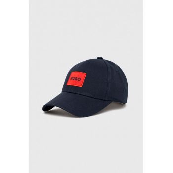 HUGO șapcă de baseball din bumbac culoarea bleumarin, cu imprimeu 50492745 de firma originala