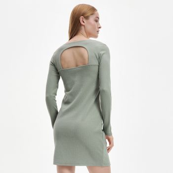 Reserved - Rochie cu tăietură - Verde