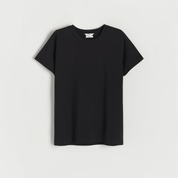 Reserved - Tricou cu conținut ridicat de bumbac organic - Negru