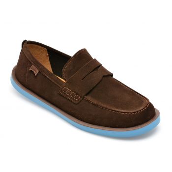Mocasini CAMPER maro, K100889, din piele intoarsa