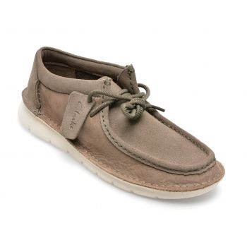 Mocasini CLARKS gri, COLEHILL EASY 14-2, din nabuc