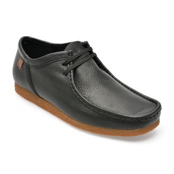 Mocasini CLARKS negri, SHACRE II RUN 01-N, din piele naturala