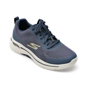 Pantofi sport SKECHERS bleumarin, GO WALK ARCH FIT, din material textil