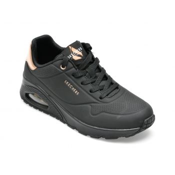 Pantofi sport SKECHERS negri, UNO, din piele ecologica