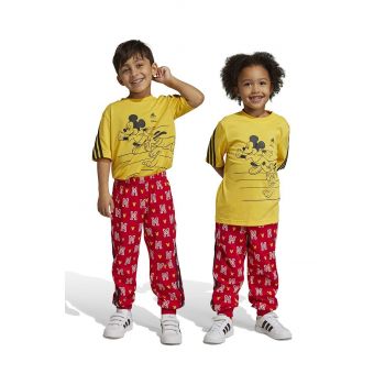 adidas pantaloni de trening din bumbac pentru copii x Disney culoarea rosu, modelator