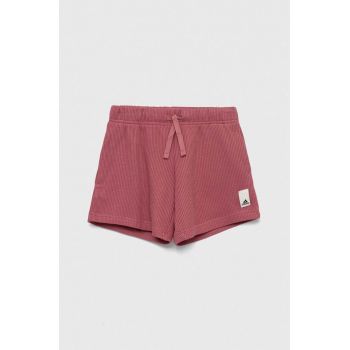 adidas pantaloni scurți din bumbac pentru copii G L KN SHO culoarea roz, neted, talie reglabila