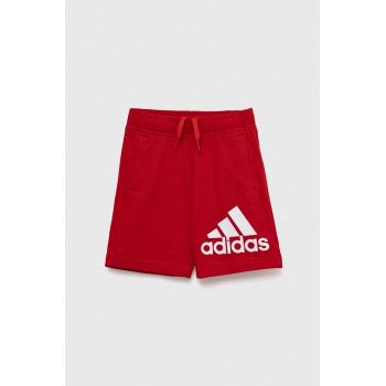 adidas pantaloni scurți din bumbac pentru copii U BL culoarea rosu, talie reglabila