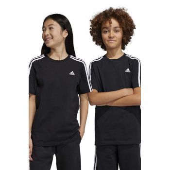 adidas tricou de bumbac pentru copii U 3S culoarea negru, cu imprimeu de firma original