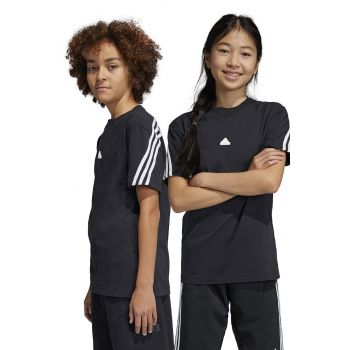 adidas tricou de bumbac pentru copii U FI 3S culoarea negru, cu imprimeu de firma original