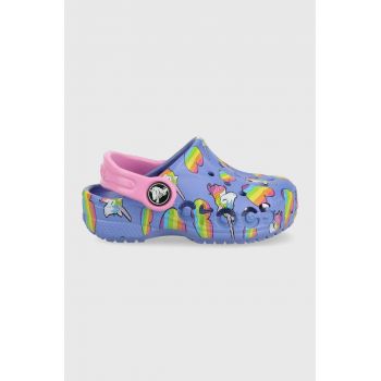 Crocs slapi copii culoarea violet