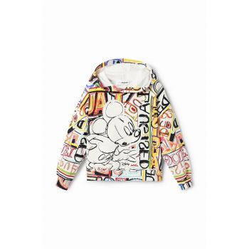Desigual hanorac de bumbac pentru copii Disney's Mickey Mouse cu glugă, modelator