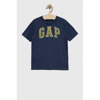 GAP tricou copii culoarea albastru marin, cu imprimeu