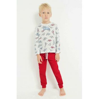 Mayoral pijamale de bumbac pentru copii culoarea rosu, cu imprimeu