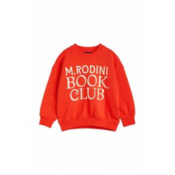 Mini Rodini hanorac de bumbac pentru copii culoarea rosu, modelator