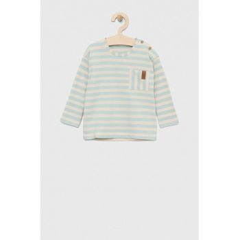 United Colors of Benetton longsleeve bebelusi culoarea bej