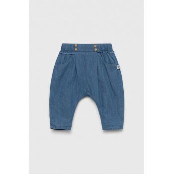 United Colors of Benetton pantaloni din bumbac pentru bebeluși