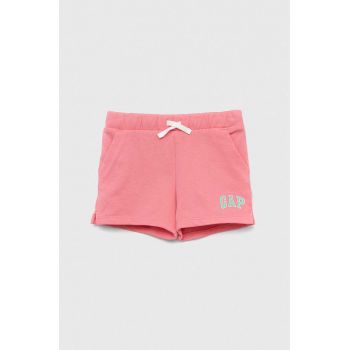 GAP pantaloni scurti copii culoarea portocaliu, cu imprimeu, talie reglabila ieftini