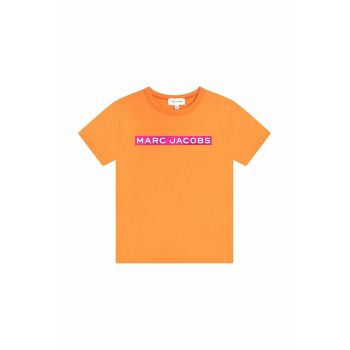 Marc Jacobs tricou de bumbac pentru copii culoarea portocaliu ieftin